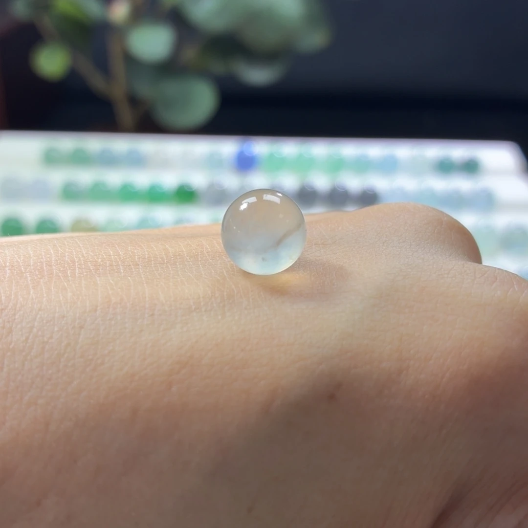 定制翡翠足金镶嵌卡9.9冰咖