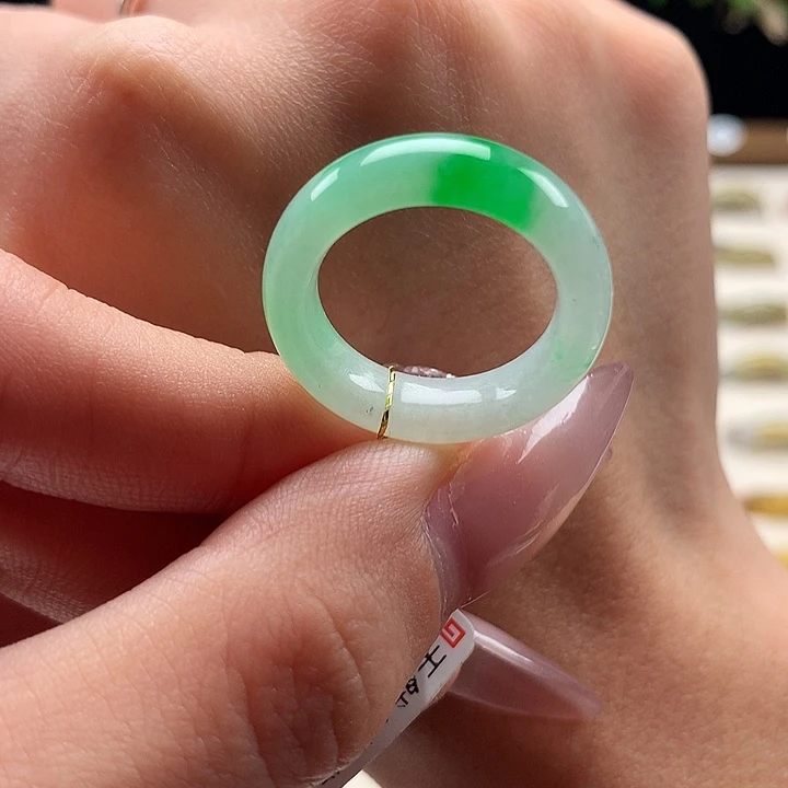 翡翠未镶嵌戒指翡翠戒指13/14圈口P631