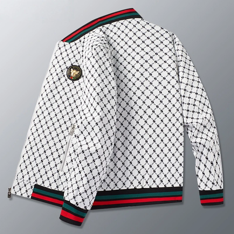 外套男士秋季2025新款小蜜蜂刺绣潮流棒球服潮流休闲时尚飞行夹克