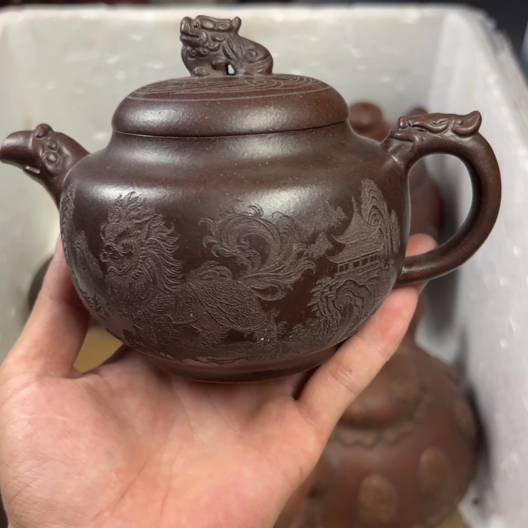 茶壶紫砂宜兴原矿紫砂壶450毫升容量