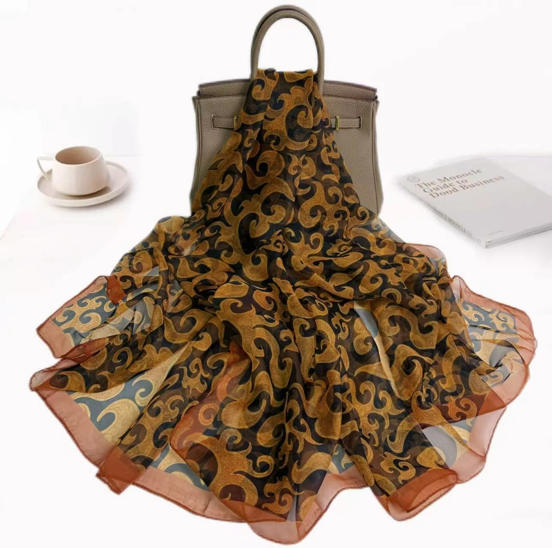 1813【中古风祥云】140/190轻薄透气春夏户外搭配纱巾