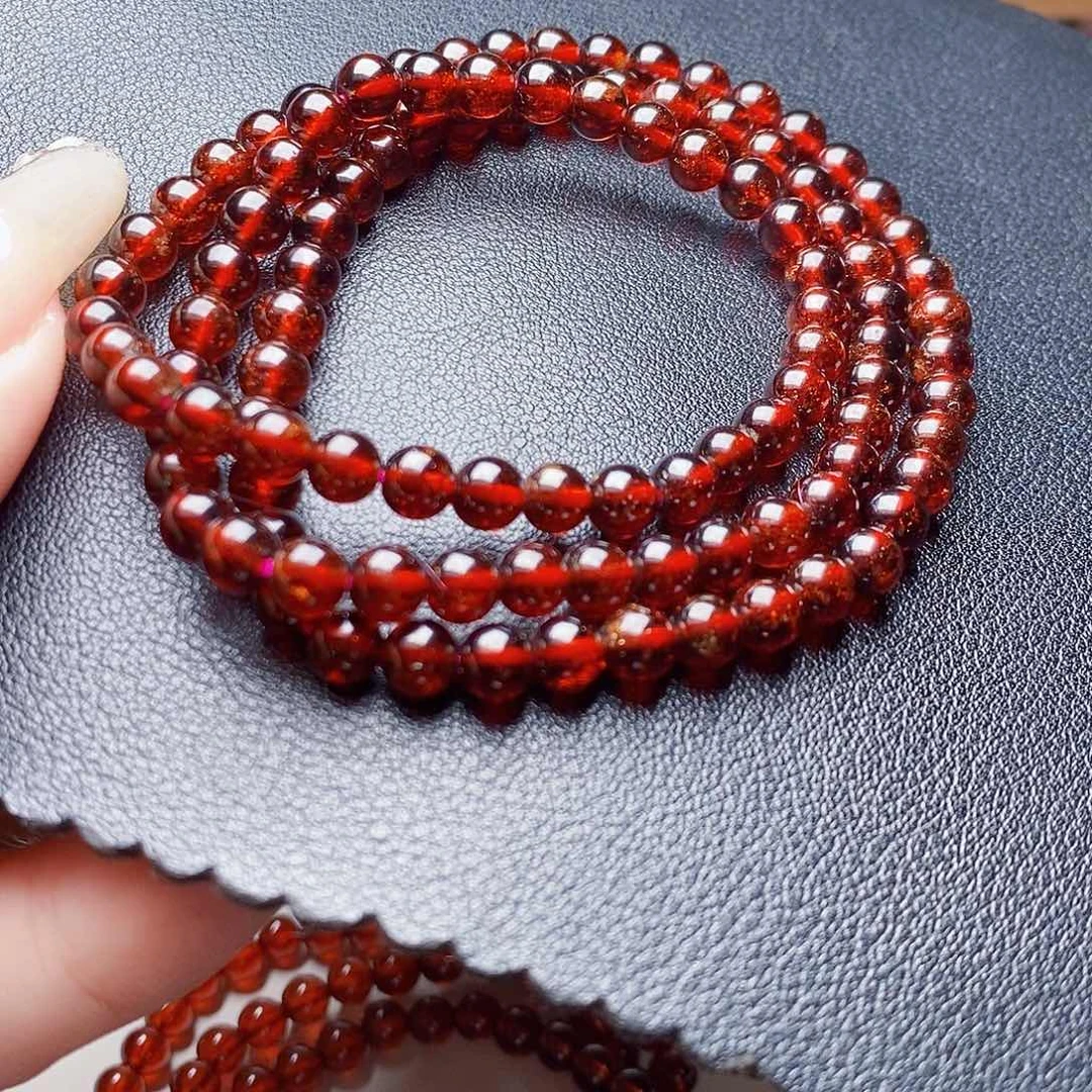未镶嵌手链石榴石5.0 3圈福利