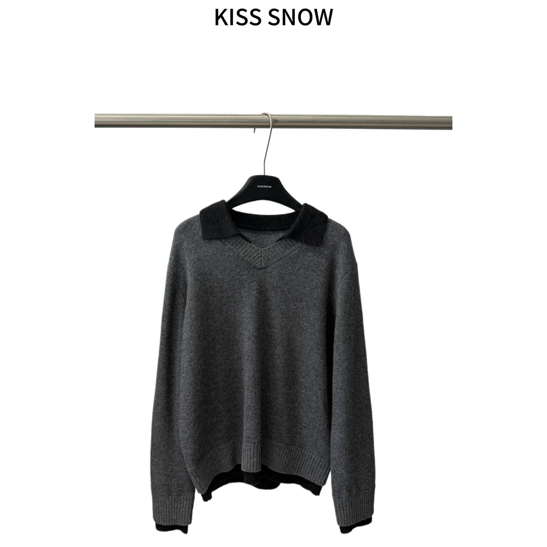 【KS】新 羊毛假两件毛衣