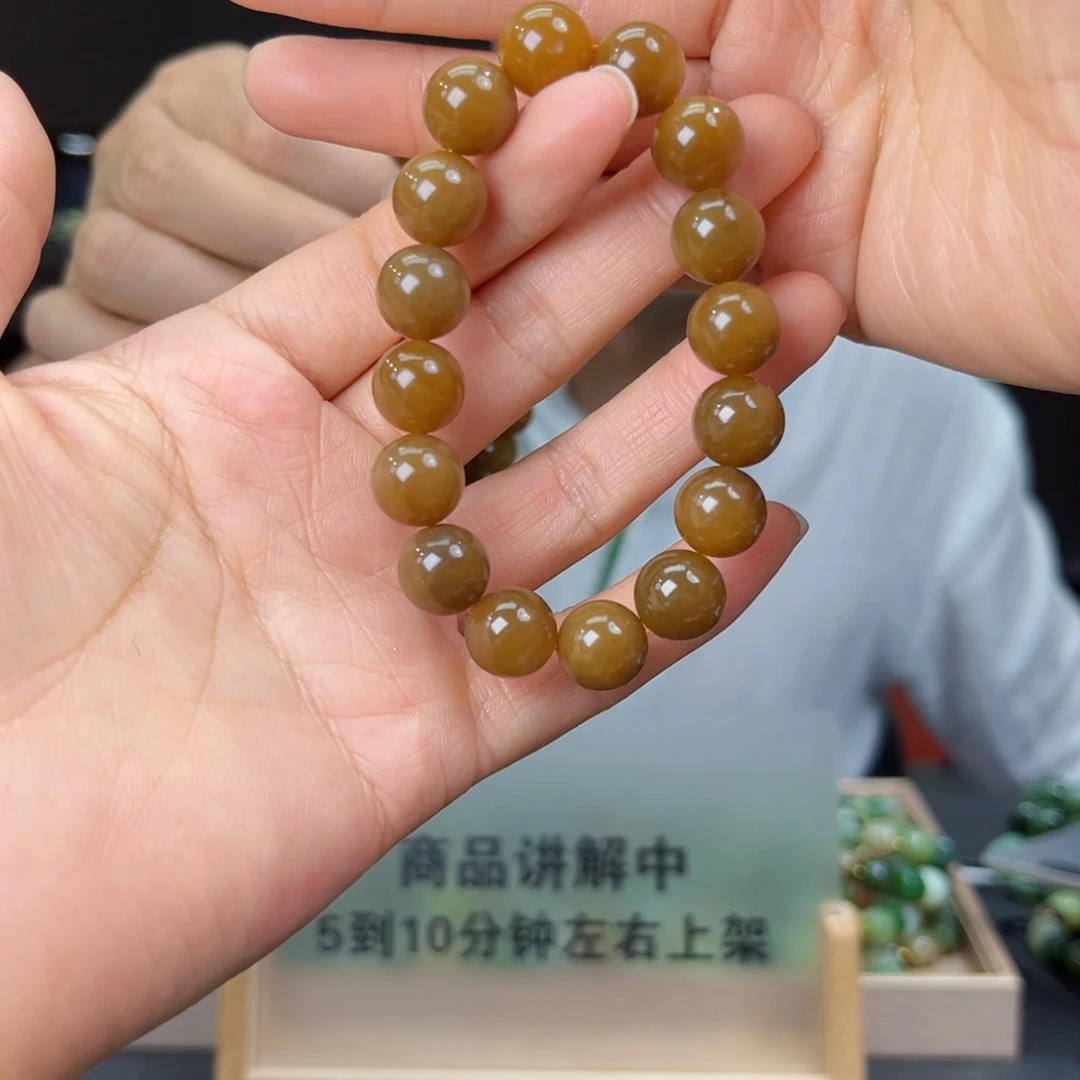 未镶嵌手串和田玉纯天然和田玉新疆金山糖料12
