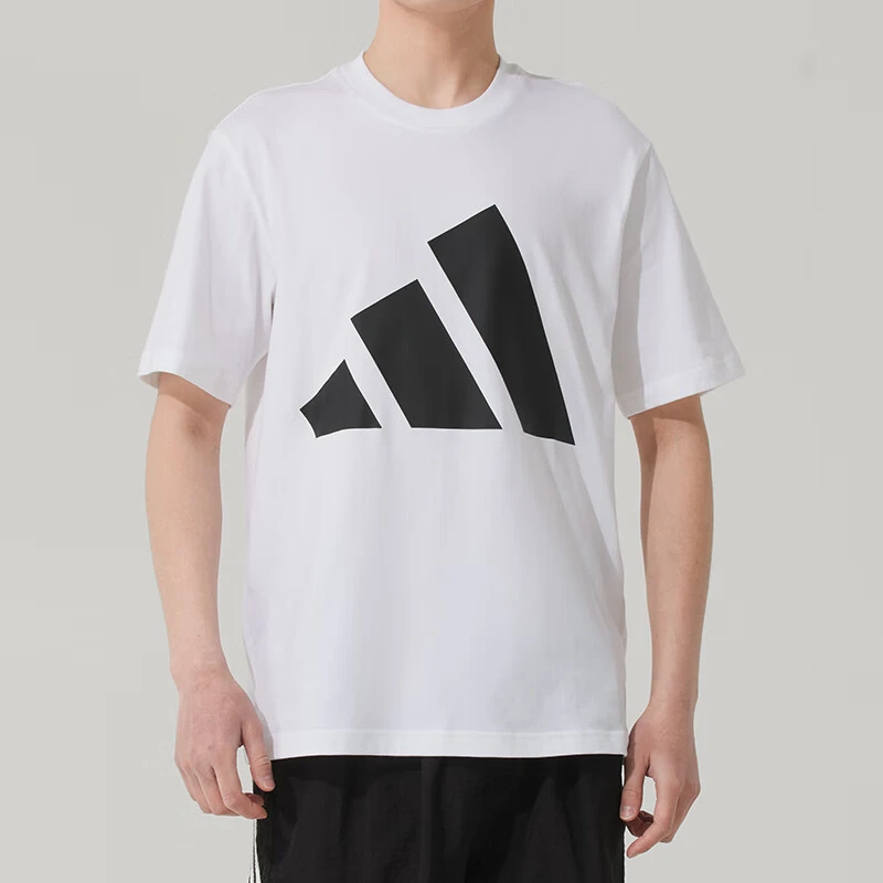 adidas/阿迪达斯大logo圆领宽松跑步运动短袖JE8943