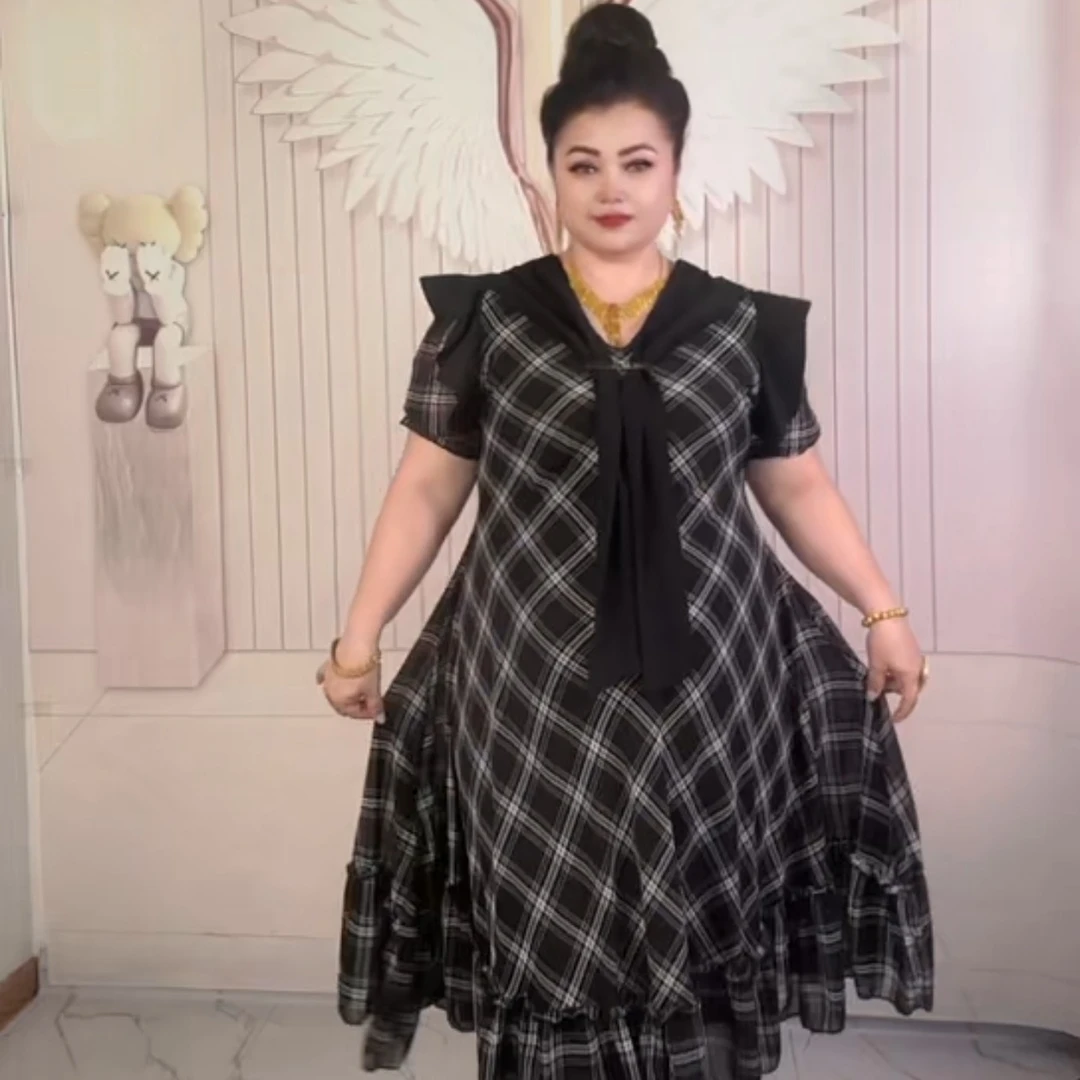 胖美女大码女装 大码连衣裙