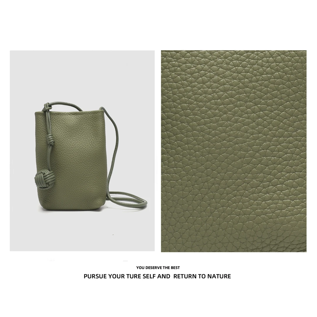 2025早春新款【苔藓绿】独立设计师款高级感通勤风手机包