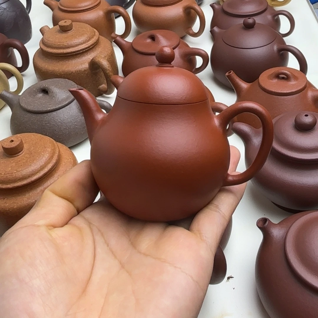 上***帝茶壶紫砂小红泥高梨100cc