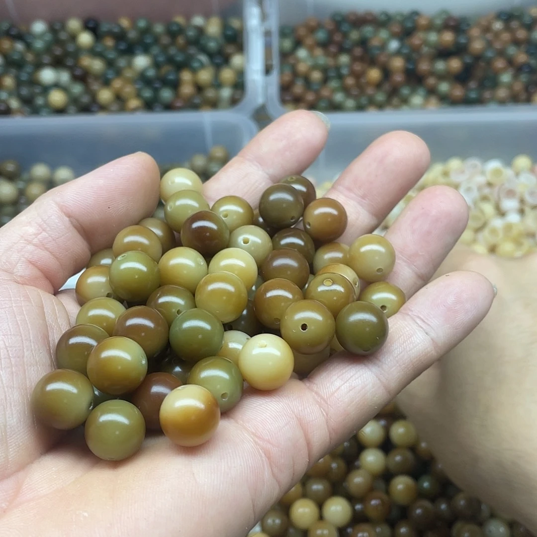白玉菩提吊坠13精品非料的糖炒栗子圆60颗