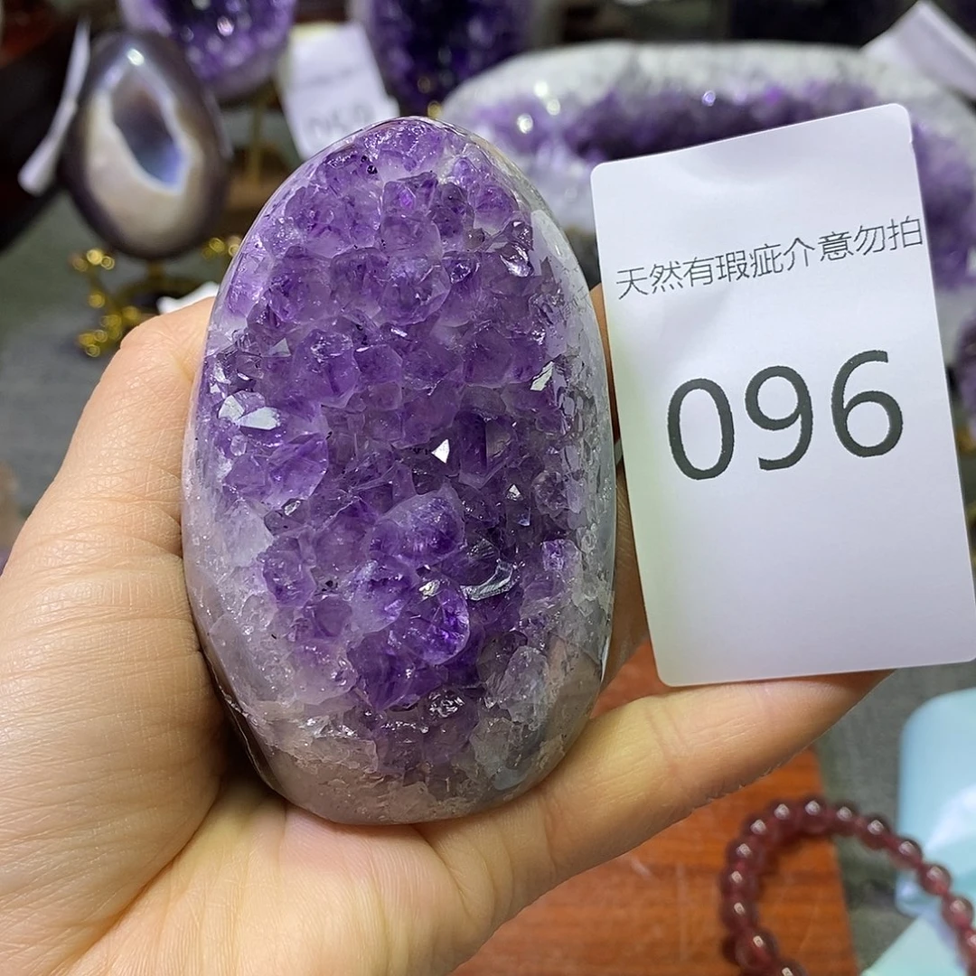 未镶嵌紫晶珠宝半成品