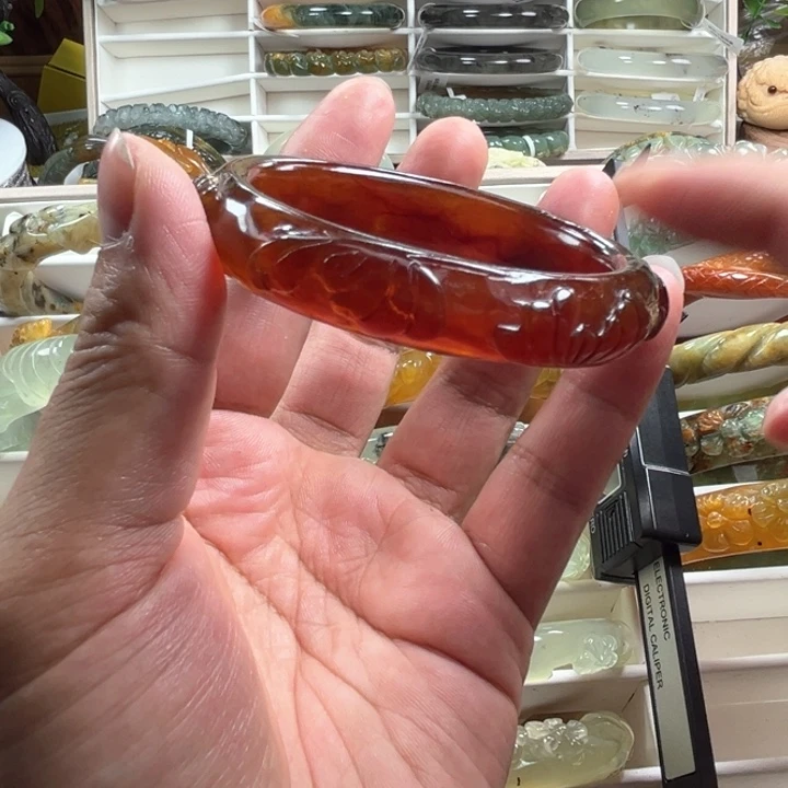 未镶嵌蛇纹石玉手镯赤*子