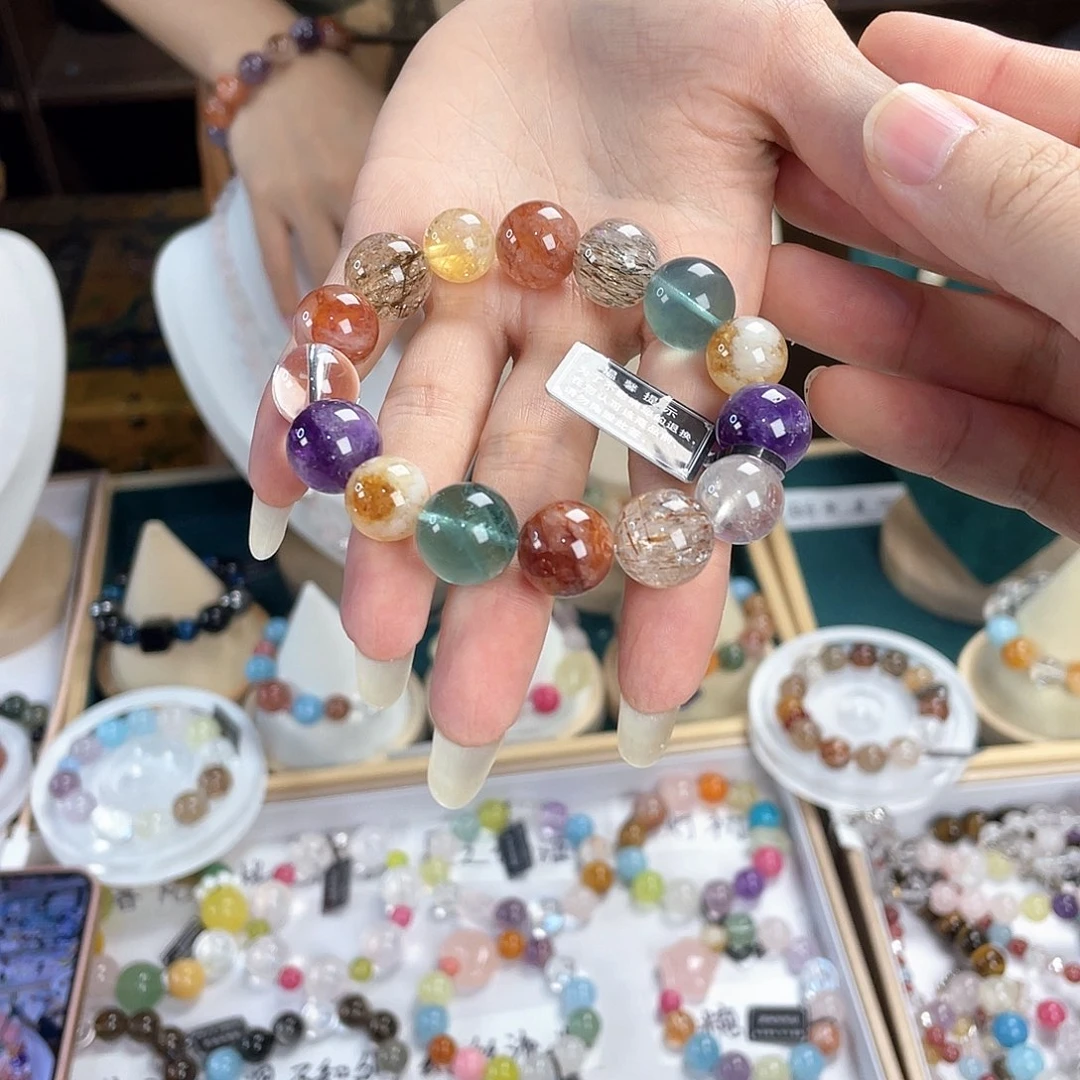 银S925镀金镶嵌手链水晶