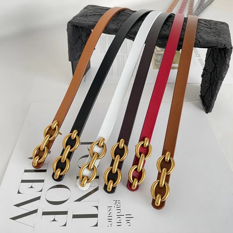 美式小皮带女款真皮时尚百搭束腰装饰配裙子毛衣腰带细款2025新款