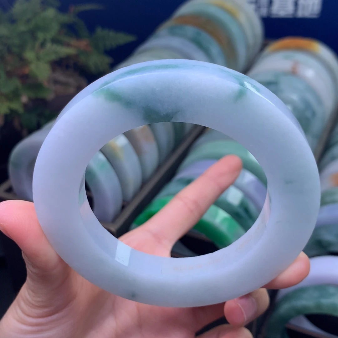 定制翡翠未镶嵌手镯定制不退不换