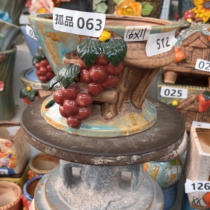 紫砂花盆粗陶材质多肉花盆