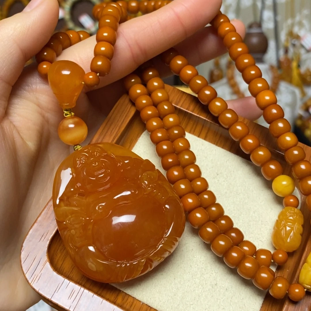 【闪购商品】蜜蜡颈饰未镶嵌项链