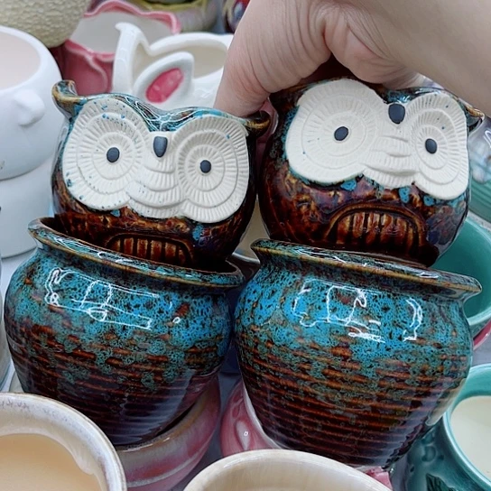 多肉绿植陶瓷花盆9.9包邮