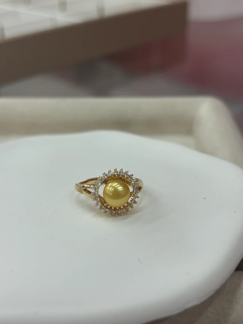 7910.金珠珍珠戒指