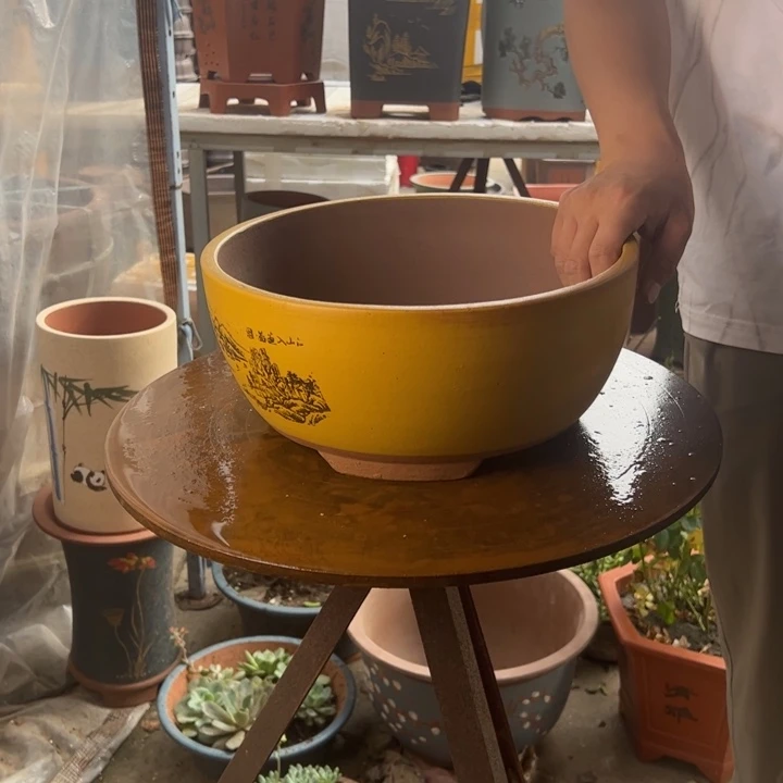 宜兴紫砂黄江山如画大