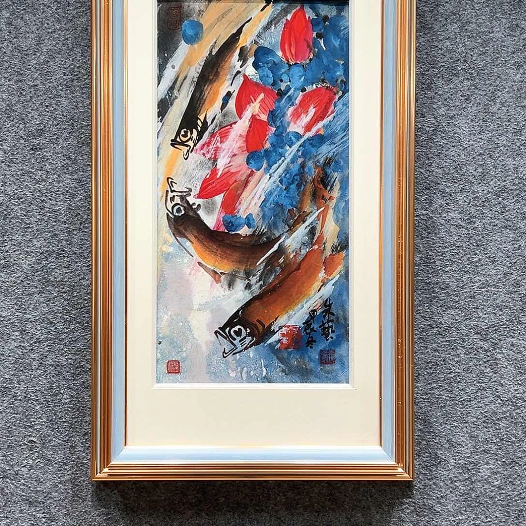 国画纯手绘画心原创作品