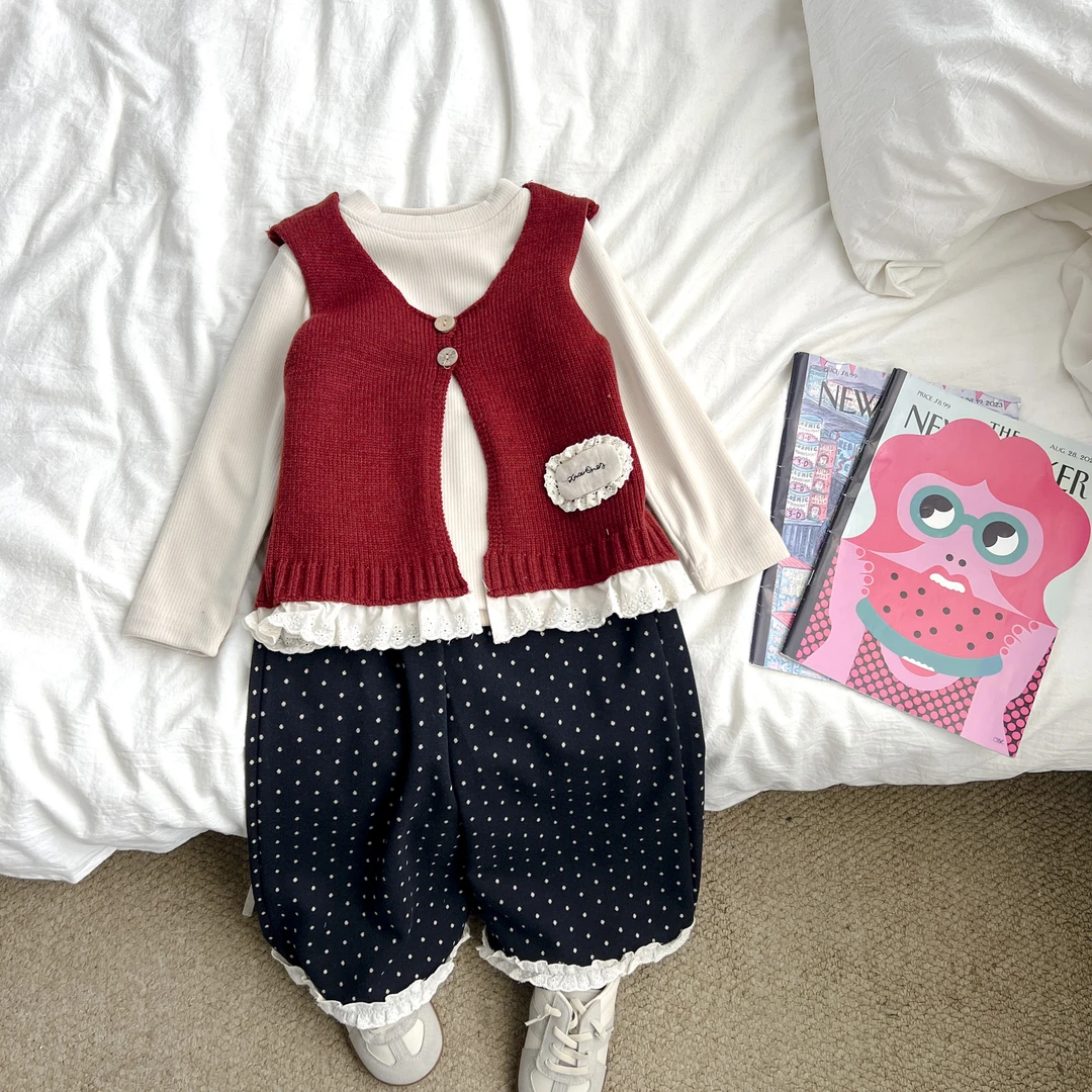 【原版】女童2025秋装新款韩版三件套TXTQW58812