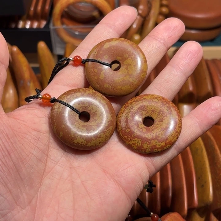 红砭石精品款平安扣