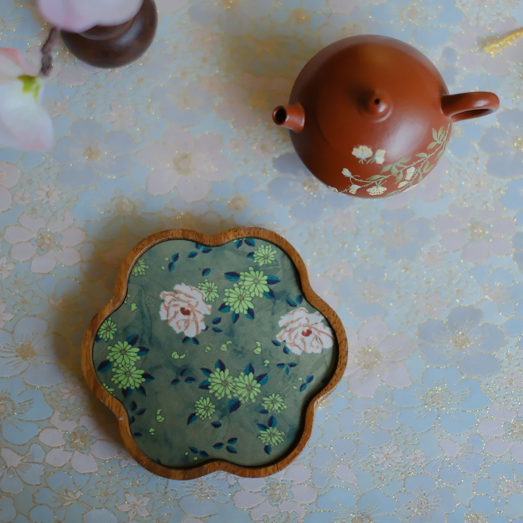 大碗茶器胡桃木花朵壶承茶盘茶席干泡台茶壶托盘茶具收纳盘小茶台