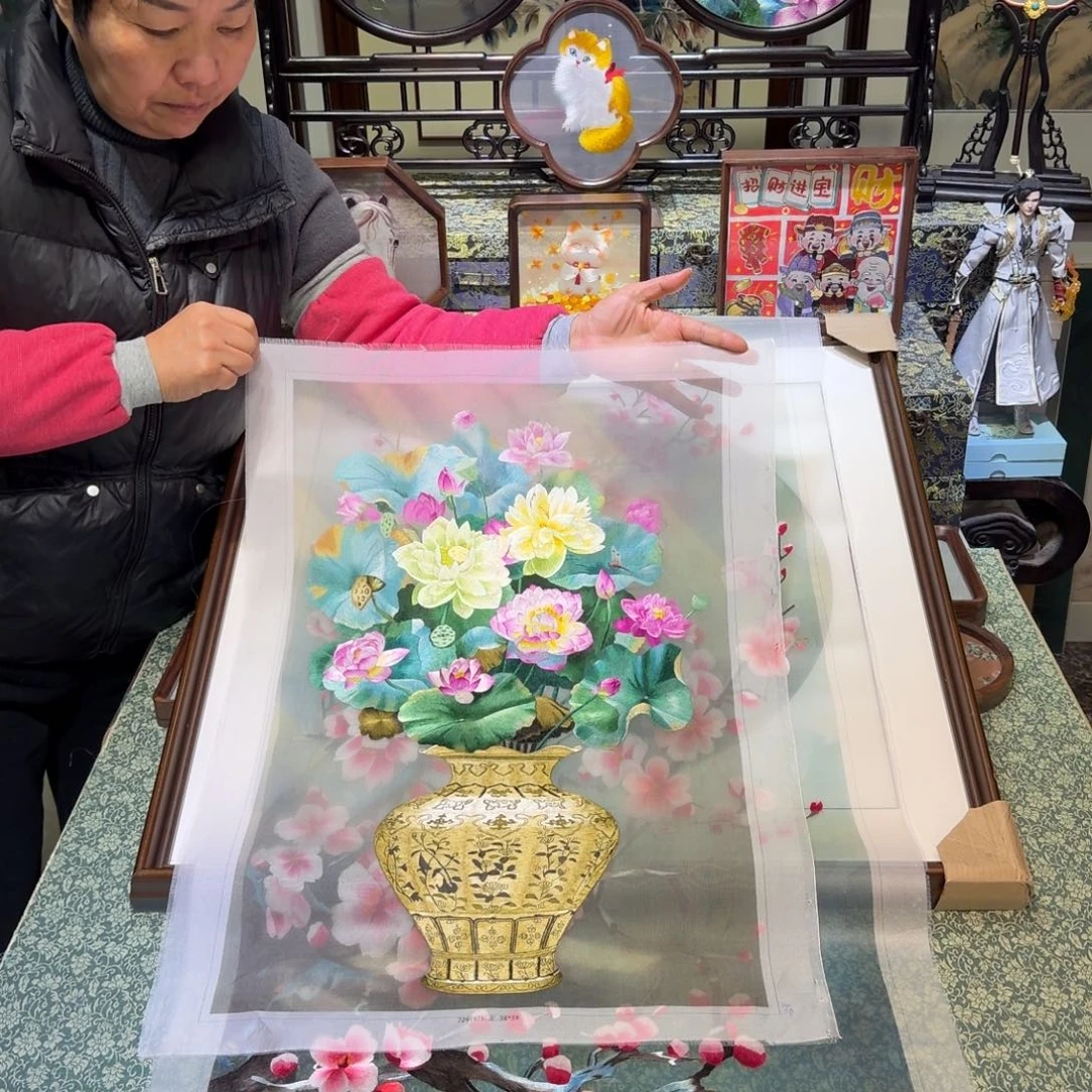 刺绣手工苏绣工艺单面绣片