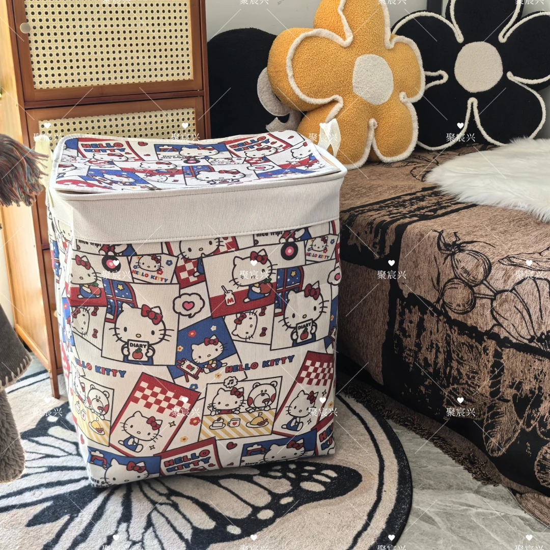 缤纷时光KT猫120L大容量收纳筐家用宿舍可移动收纳好物可爱防水