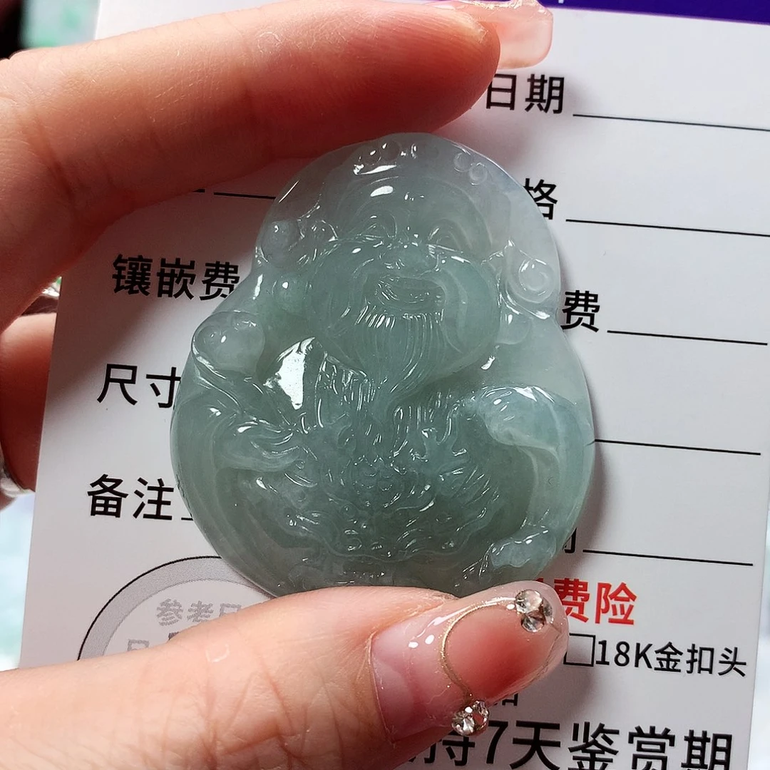 翡翠颈饰未镶嵌用****2财神爷