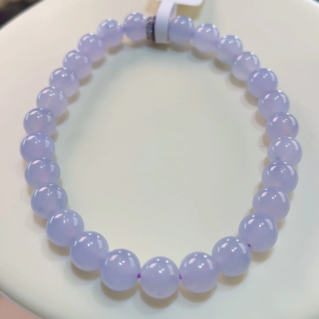 未镶嵌手链翡翠卡6.8冰胶紫