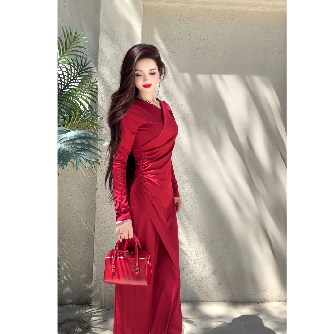 3118【包邮】新款时尚气质女装开叉夏季连衣裙