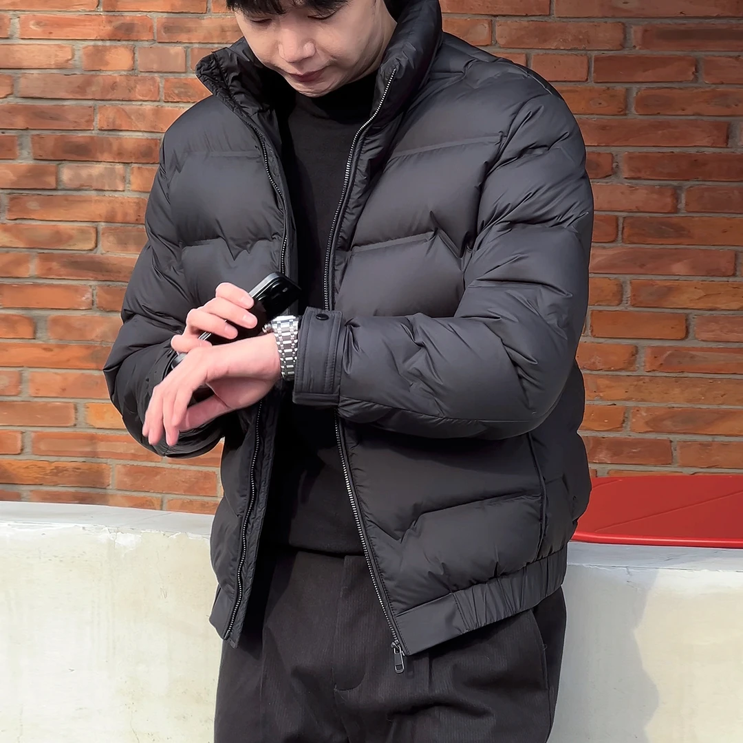 轻薄蓬松羽绒服男款2025新款爆款冬季短款加厚保暖防风面包服外套