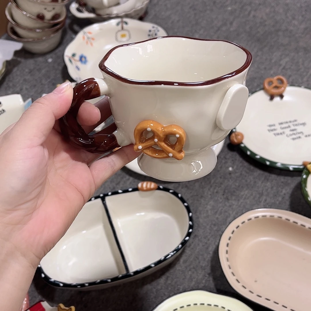 碱水结杯子微微瑕陶瓷餐具