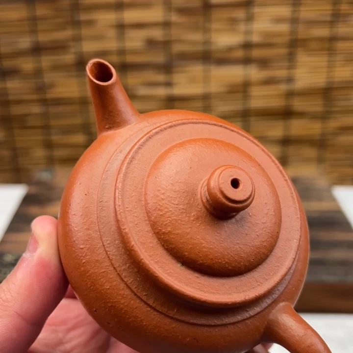 紫砂茶壶磕嘴朱泥水平180cc