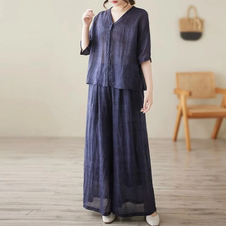 200斤高档大码夏季新款2025套装减龄高端洋气妈妈阔腿裤两件套