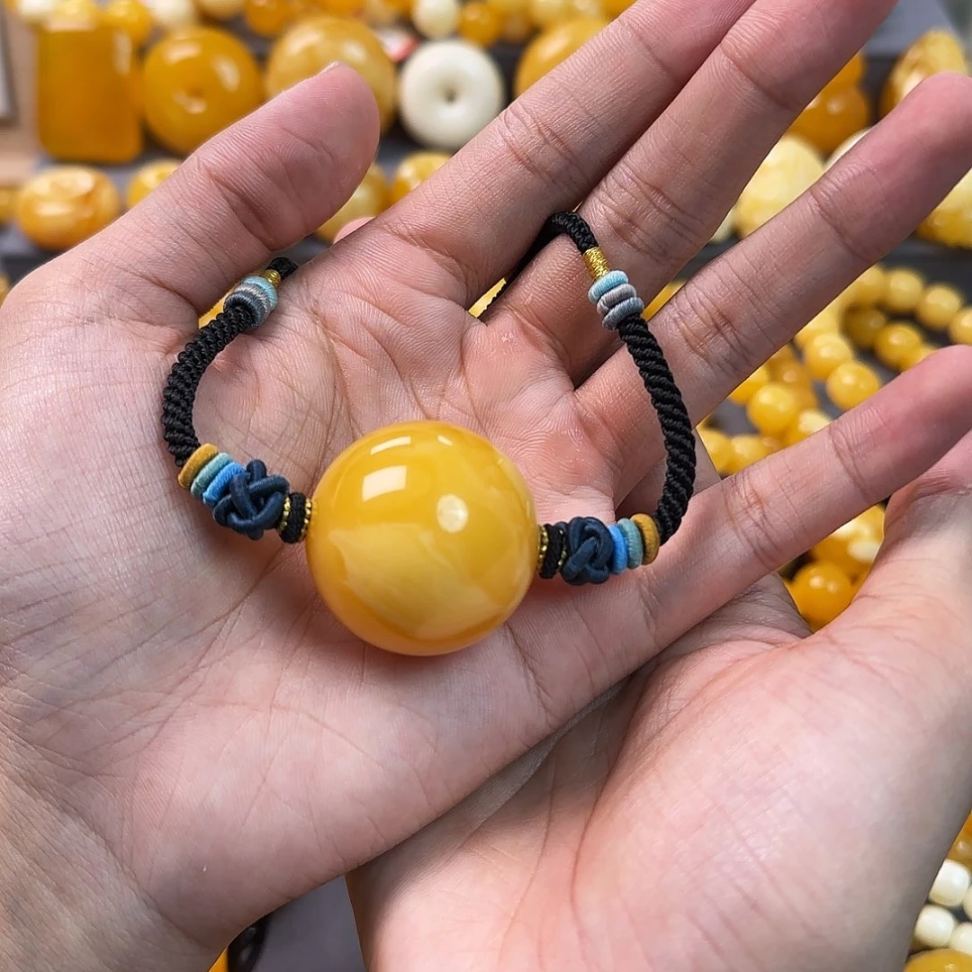 未镶嵌琥珀珠宝奇石33mm