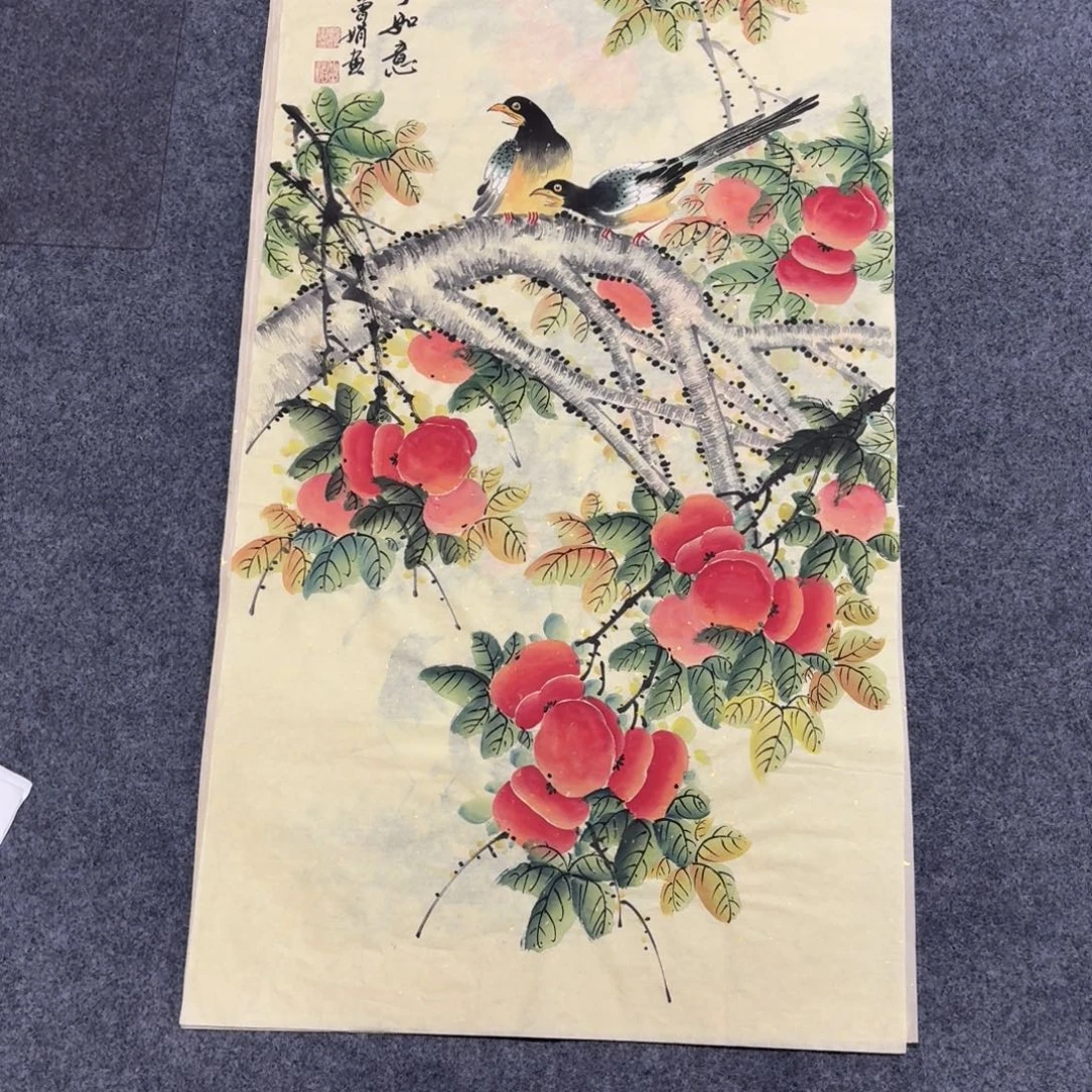 国画100×50精品手绘画画画