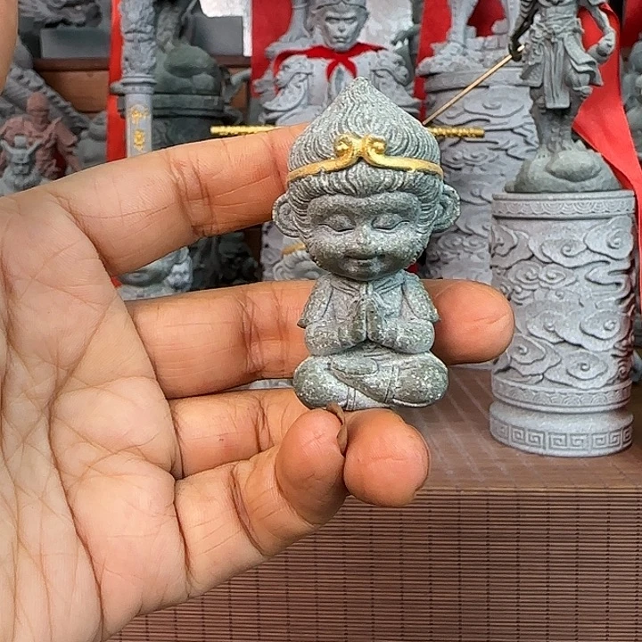石材金色小悟空1个