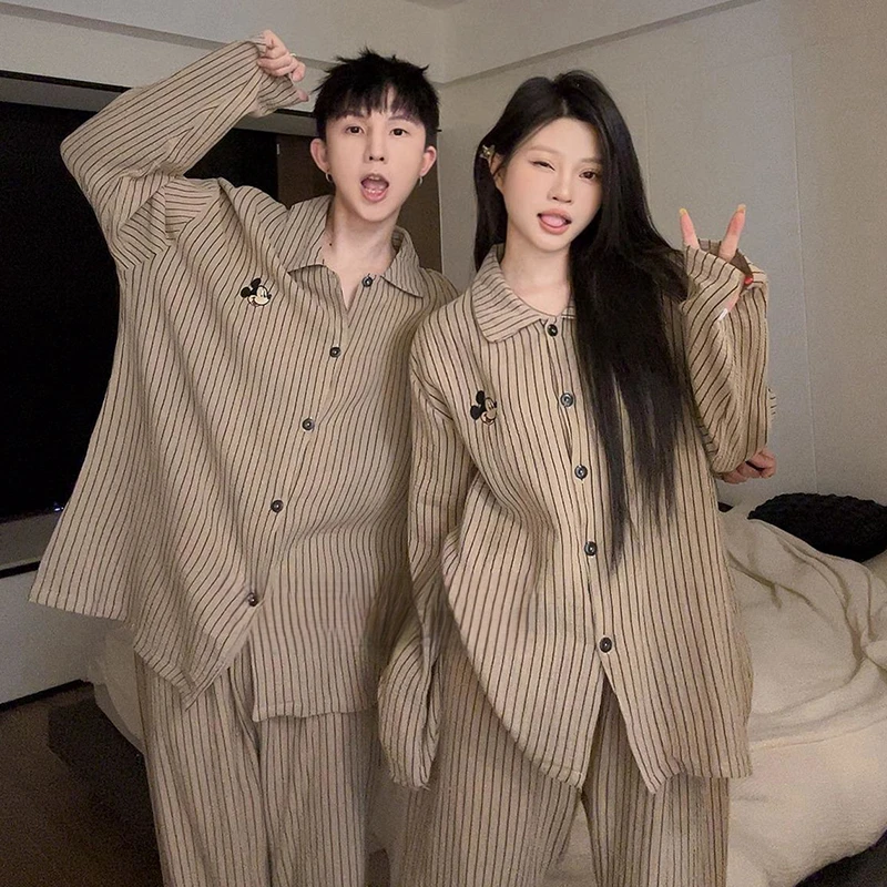 【情侣美拉德米奇】情侣装睡衣少女可爱休闲男款套装春秋家居服