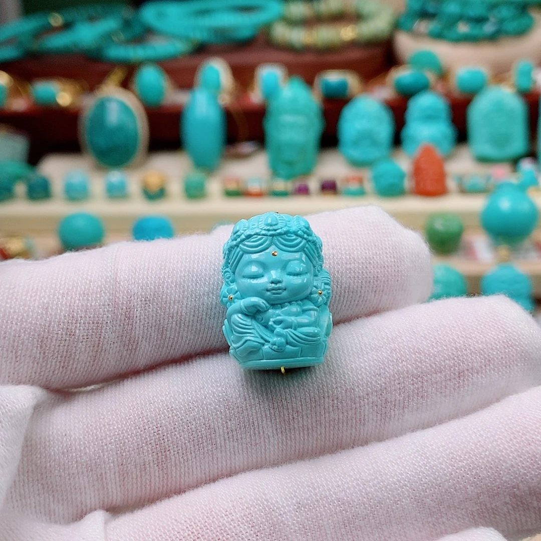未镶嵌绿松石珠宝半成品