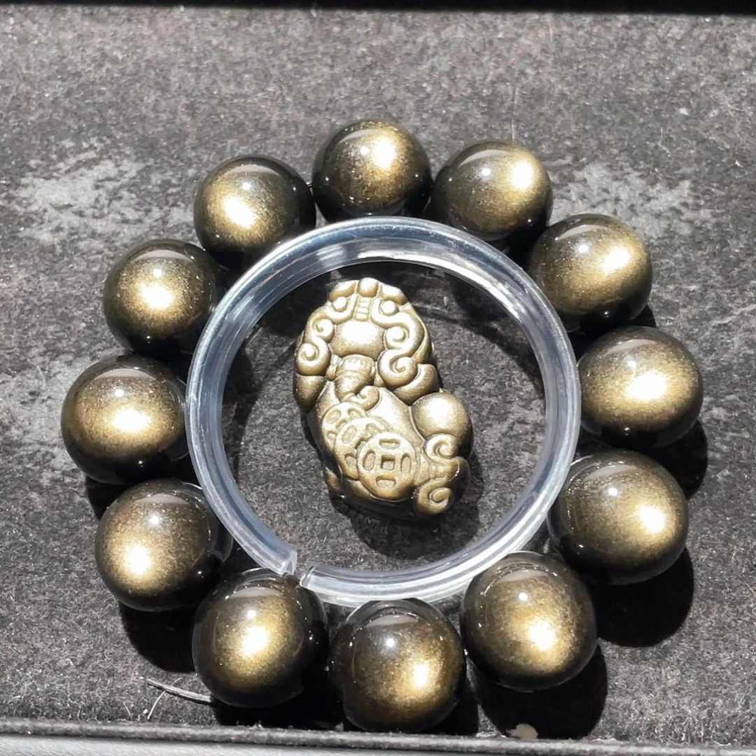 黑曜岩手链未镶嵌强*