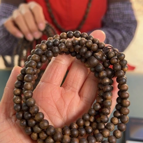沉香手串乌身红土沉水浮14克卡0.6多样性发1条