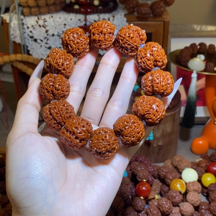 大***林金刚菩提手串24-255玉华满肉树王一物