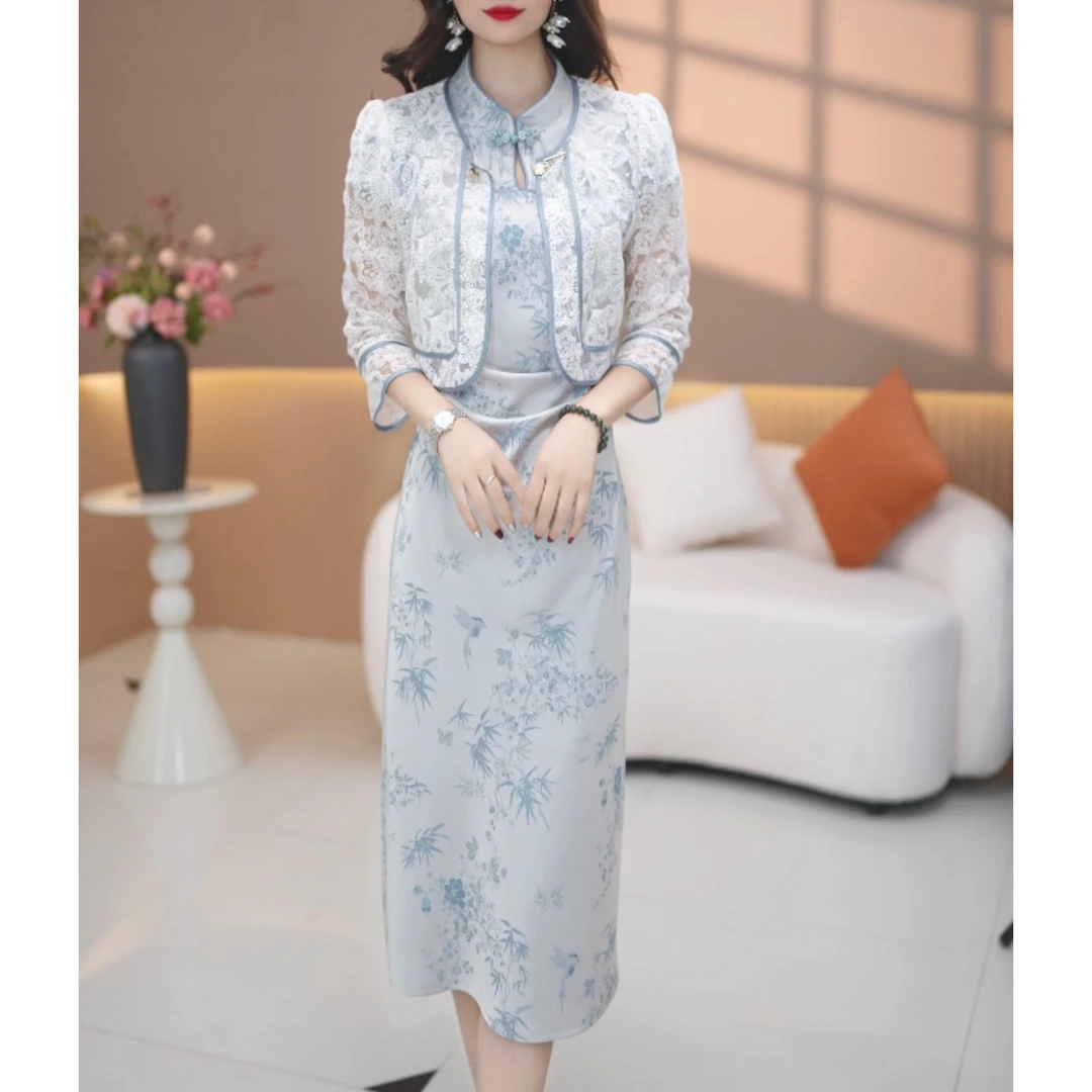 【套装定制】B1090图片色套裙优雅气质时尚减龄休闲显瘦夏季收