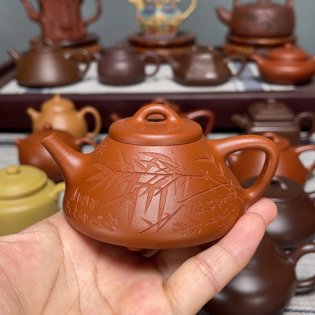 黄***昏紫砂茶壶赵庄朱120cc