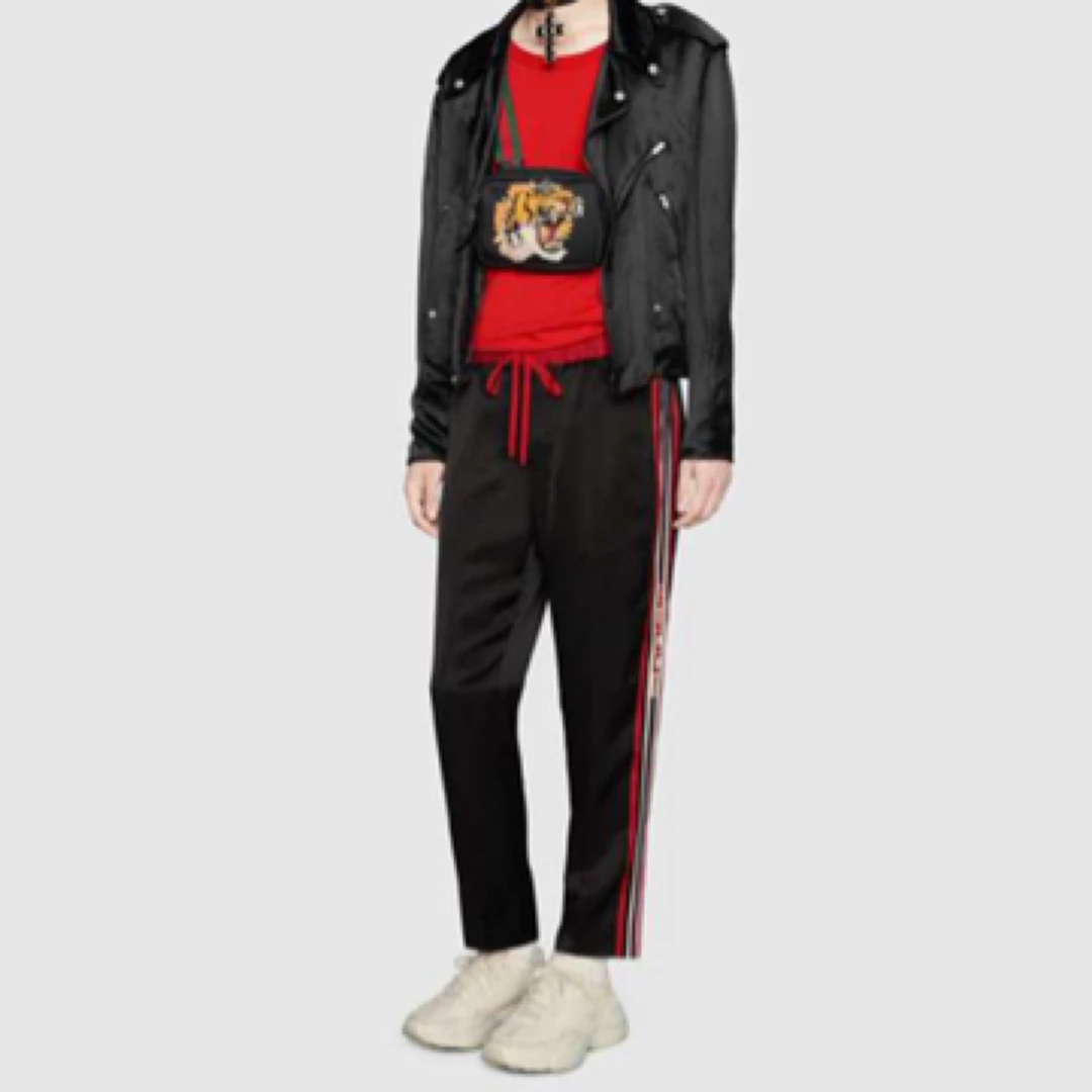95新 GUCCI/古驰 z2 侧标logo长裤 44码/ly105443