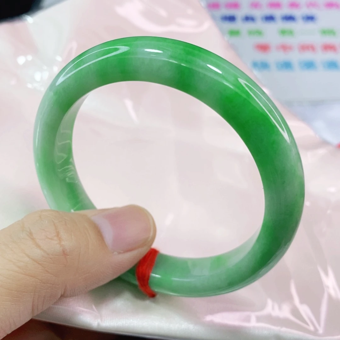 未镶嵌手镯翡翠橙*_5152圈口高质量