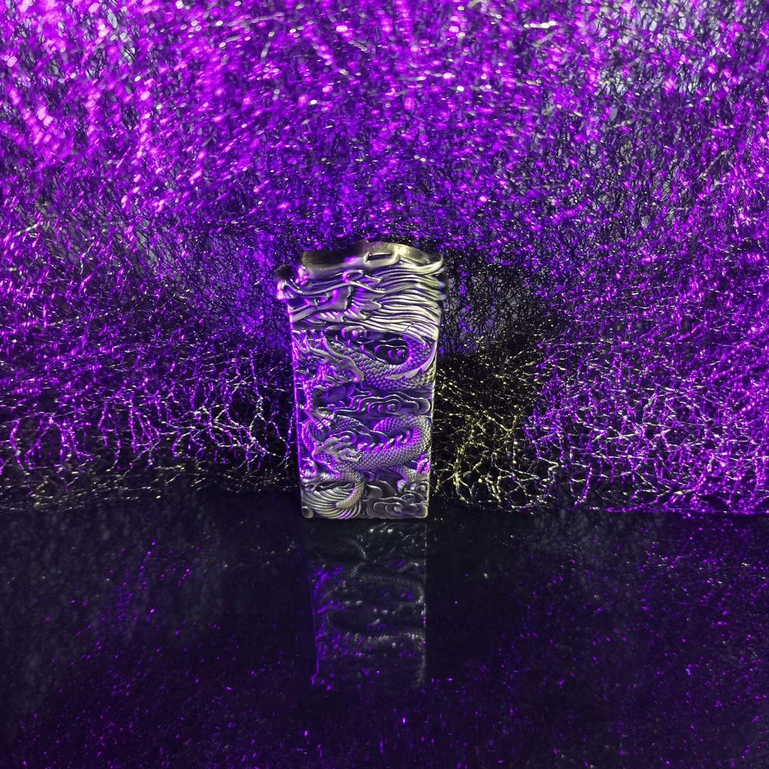 青铜浮雕中国龙双面雕刻金属超薄砂轮煤油打火机潮流个性男生礼物