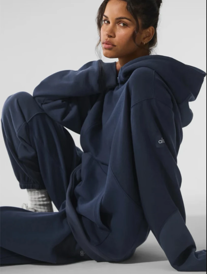 aloyoga藏青色Make Waves Sweatpant 卫衣薄绒 无吊牌